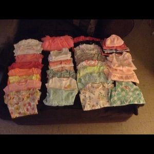 Newborn baby girl clothing.